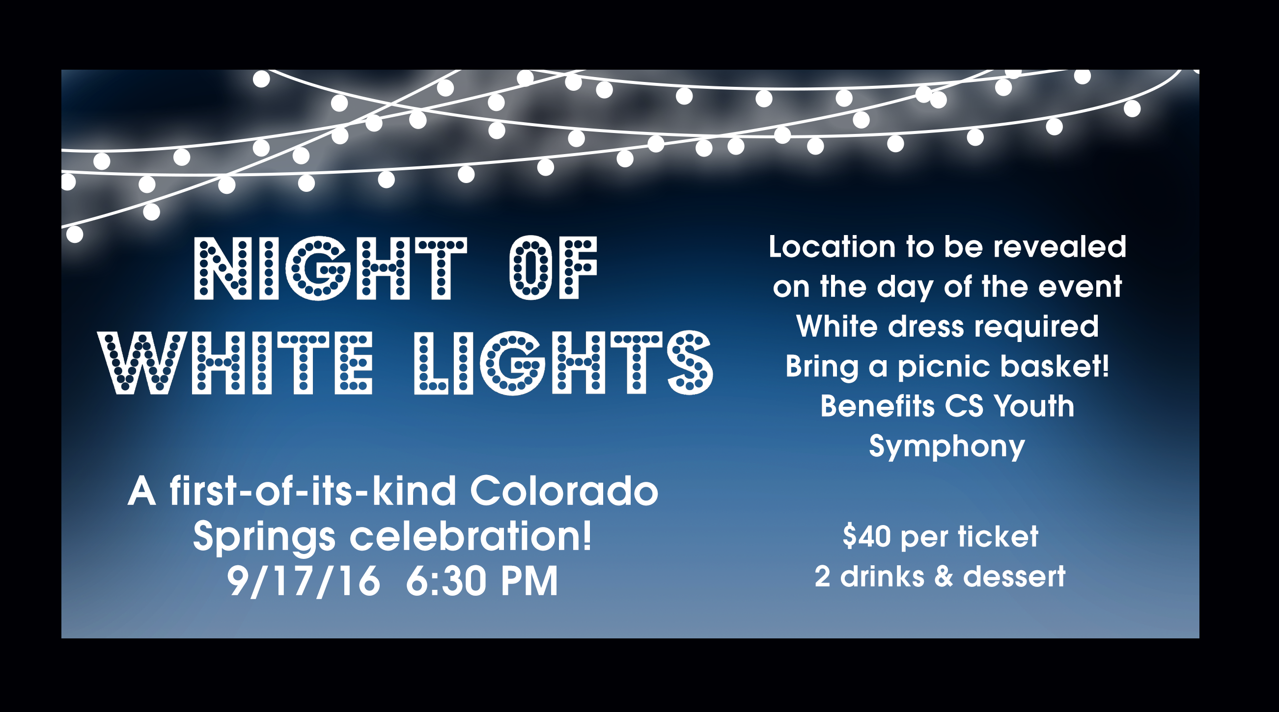 Night of White Lights Advertising by Moving Pixels Creative - Colorado Graphic Design and Web Design
